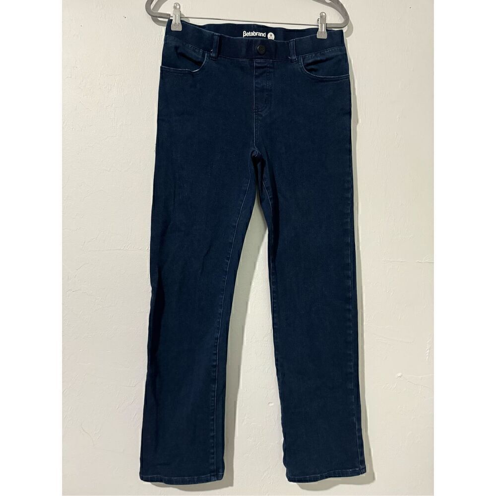 Betabrand yoga denim pants elastic waist